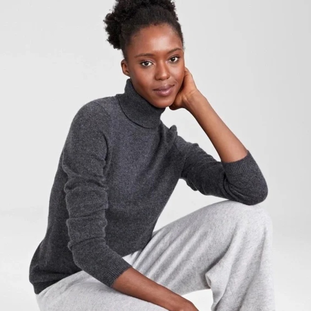 Charter Club 100% Cashmere Pullover Turtleneck Jumper